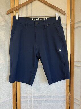 Hurley Hybrid Microfiber Men’s Golf Shorts Navy Blue Size 28, Tennis, Outdoors
